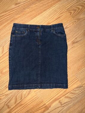 Jones New York Dark Blue Denim Pencil Skirt